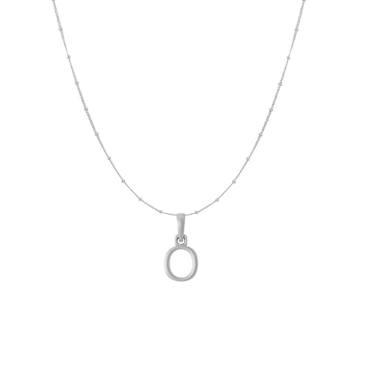 Akshat Sapphire Sterling Silver (92.5% purity) precious Name alphabet chain pendant (Pendnat with Ball  chain) pure silver designer alphabet chain locket
