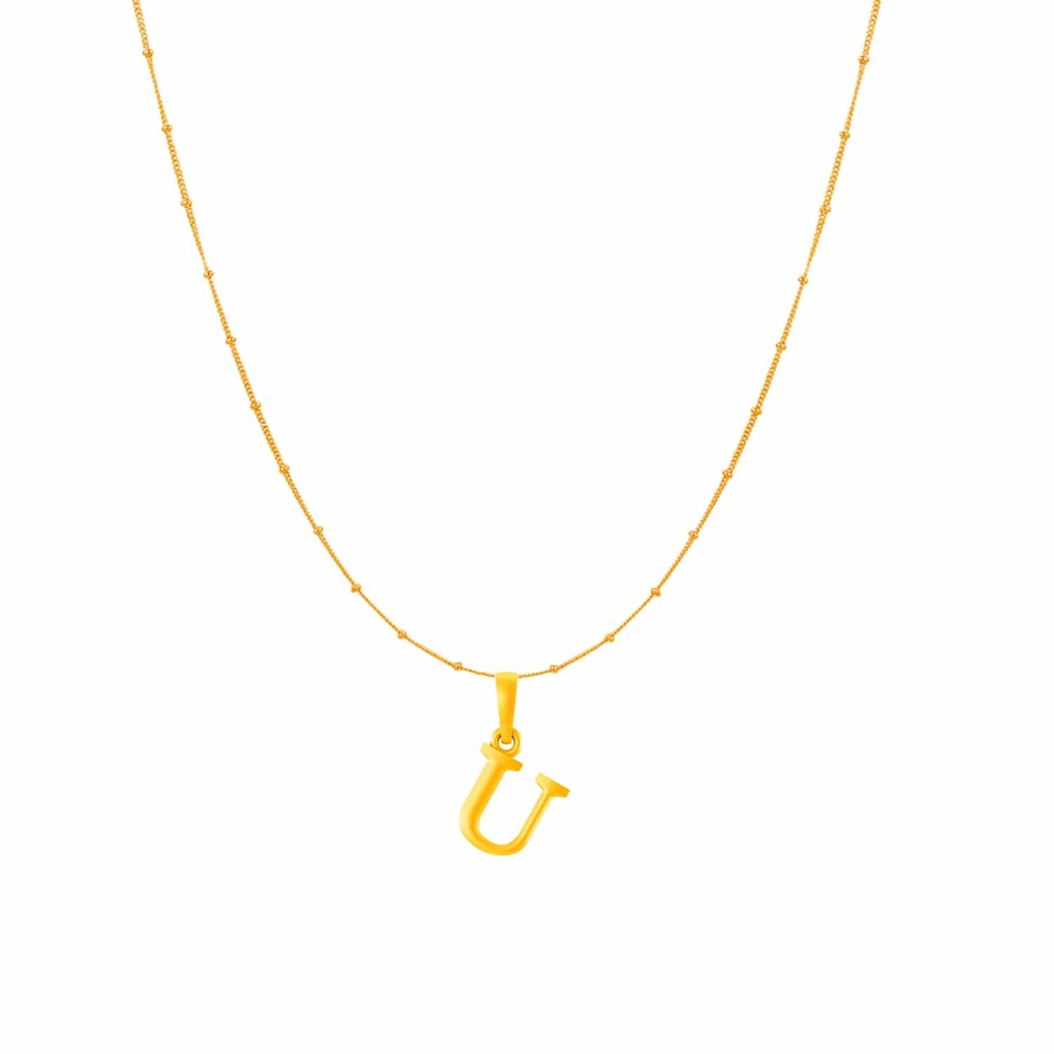 22KT Gold Plated Silver (92.5% purity) precious Name alphabet chain pendant (Pendnat with Box chain- 18 Inches) pure silver designer alphabet chain locket