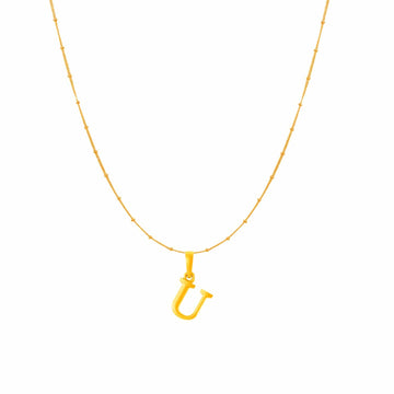 22KT Gold Plated Silver (92.5% purity) precious Name alphabet chain pendant (Pendnat with Box chain- 18 Inches) pure silver designer alphabet chain locket