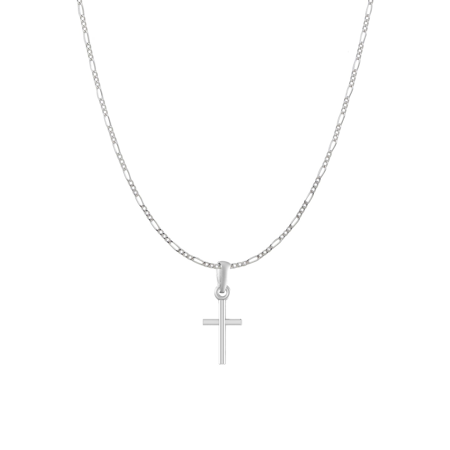 God Jesus Chain Pendant (Pendant with Figaro Chain) for Men & Women Pure Silver Lord Isa masih Chain Locket for Good Health & Wealth