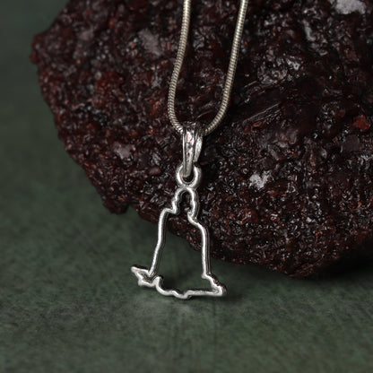 Sterling Silver (92.5% Purity) Pure Silver Spiritual Swami Samarth Chain Pendant (Locket with Figaro Chain) for Men and women