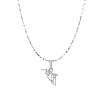 Akshat Sapphire Sterling Silver (92.5% purity) God Ram Ji chain Pendant (Pendant with Figaro Chain) for Men & Women Pure Silver Bhagwan Shri Ram Locket for Good Health & Wealth