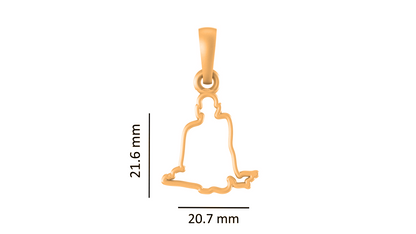 22KT Gold Plated Sterling Silver (92.5% Purity) Pure Silver Spiritual Swami Samarth Chain Pendant (Locket with Figaro Chain) for Men and women