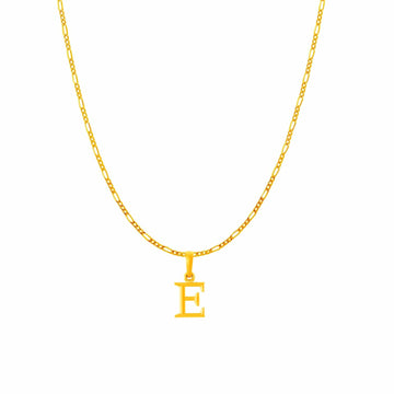 22KT Gold Plated Silver (92.5% purity) precious Name alphabet chain pendant (Pendnat with Box chain- 18 Inches) pure silver designer alphabet chain locket