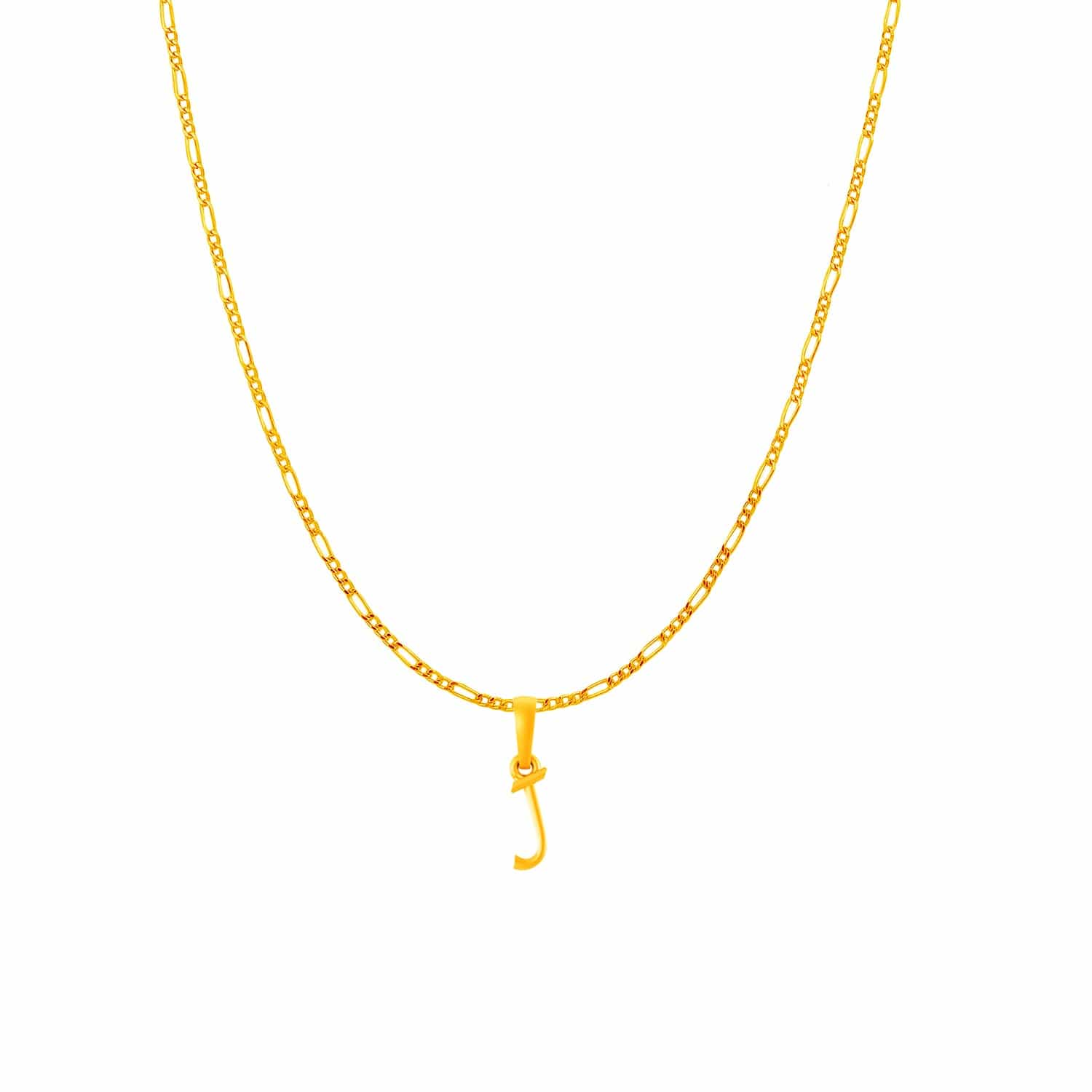 22KT Gold Plated Silver (92.5% purity) precious Name alphabet chain pendant (Pendnat with Box chain- 18 Inches) pure silver designer alphabet chain locket