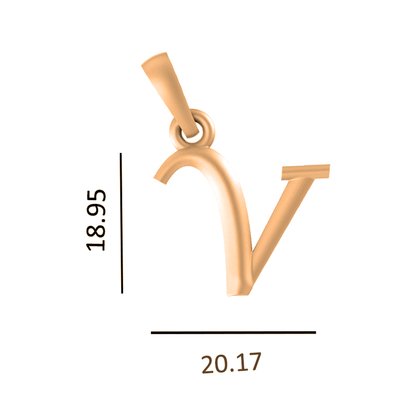 22KT Gold Plated Pure Silver (92.5% purity) precious Name alphabet chain pendant (Pendnat with Figaro chain- 18 Inches) designer alphabet chain locket