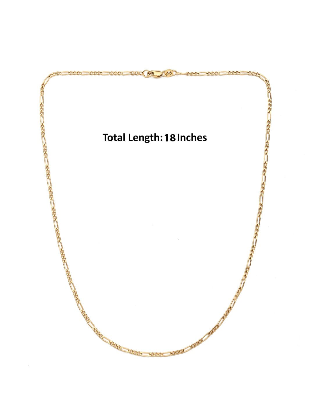 22KT Gold Plated Pure Silver (92.5% purity) precious Name alphabet chain pendant (Pendnat with Figaro chain- 18 Inches) designer alphabet chain locket