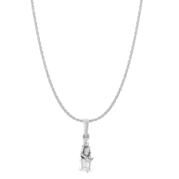 AKSHAT SAPPHIRE Sterling Silver (Silver with 92.5% purity) God Shree Sai Baba chain Pendant (Pendant with Rope Chain) for Men & Women Pure Sterling Silver Lord Sai Baba chain Locket For Good Wealth & Health