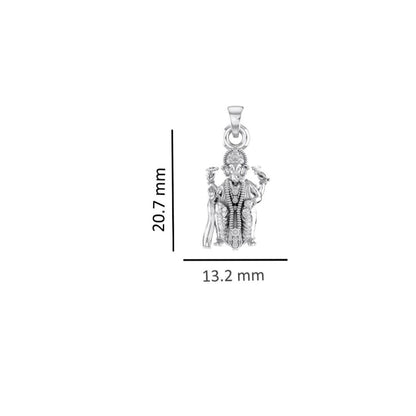 Akshat Sapphire Sterling Silver (92.5% purity) God Ganesha Chain Pendant (Pendant with Rope Chain) for Men & Women Pure Silver Lord Ganapathy Chain Locket for Good Health & Wealth