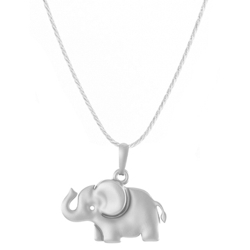 Akshat Sapphire Sterling Silver (92.5% purity) Strength Symbolic Elephant Chain Pendant  (Pendant with Rope Chain) for Men & Women Pure Silver Elephant Chain Locket to represent strength and power
