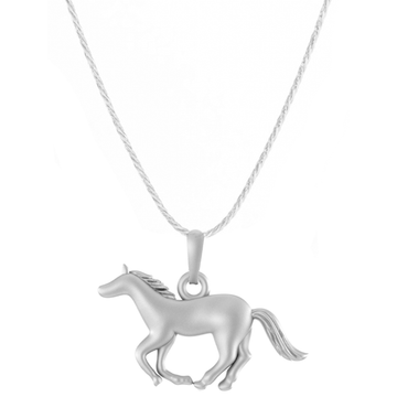 Akshat Sapphire Sterling Silver (92.5% purity) Strength Symbolic Horse Chain Pendant (Pendant with Rope Chain) for Men & Women Pure Silver Horse Chain Locket to represent strength and power