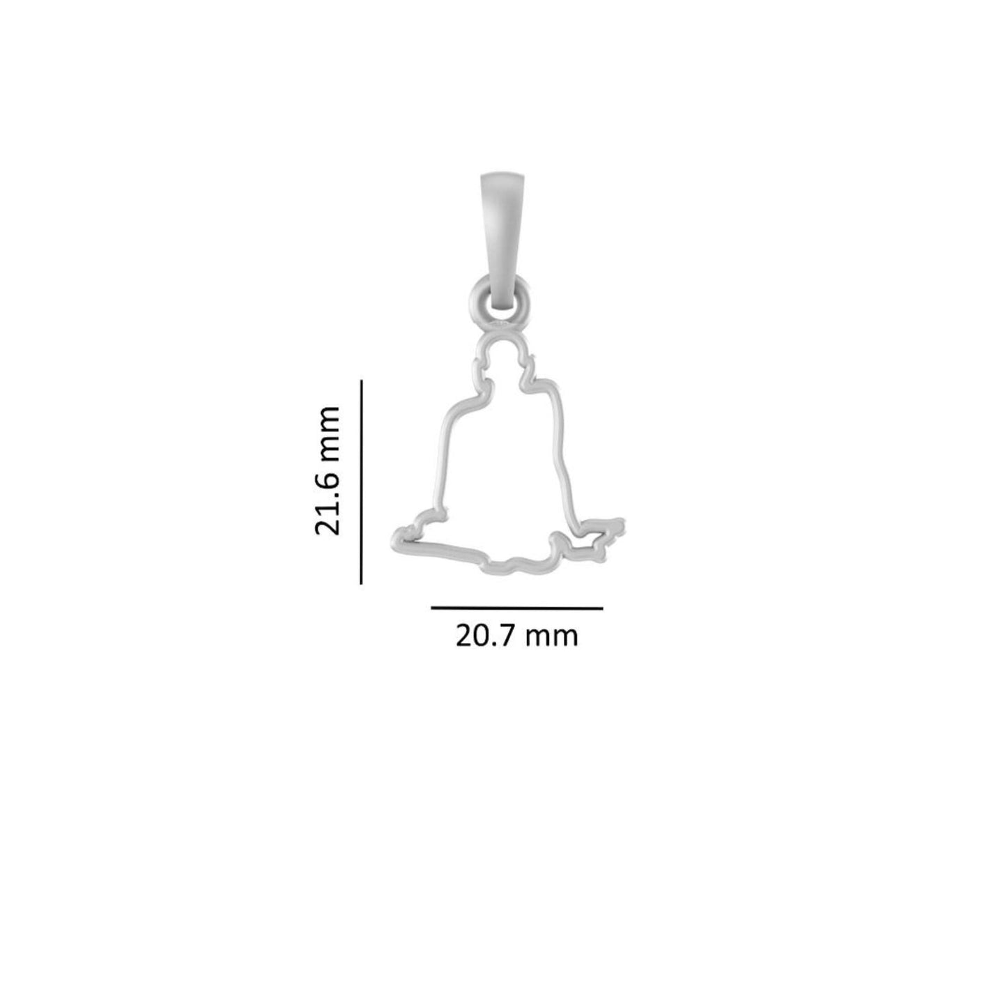 Akshat Sapphire Sterling Silver (92.5% purity) Spiritual Swami Samarth Chain Pendant (Pendant with Rope Chain) for Men and women Pure Silver religious Swami of Akkalkot Swami Smarth Chain Locket for Good Luck, Health & Wealth