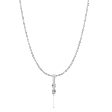 Spiritual Vel Pandel Pure Silver 92.5% purity Chain pendant by Akshat Sapphire Vel Pandel Pendant (Pendant with Rope Chain-18 inches)