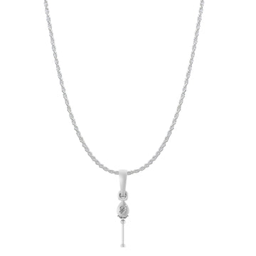 God Kartikeya Pure Silver 92.5% purity Chain pendant by Akshat Sapphire Murugan Pendant (Pendant with Rope Chain-18 inches)