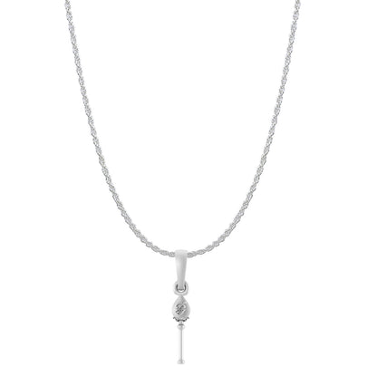God Kartikeya Pure Silver 92.5% purity Chain pendant by Murugan Pendant (Pendant with Rope Chain-18 inches)