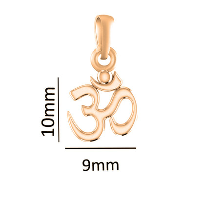 22KT Gold Plated Sterling Silver (92.5% purity) Spiritual OM Chain Pendant (Locket with Rope Chain) for Women