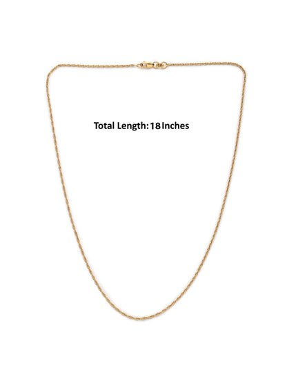 22KT Gold Plated Sterling Silver (92.5% purity) Spiritual OM Chain Pendant (Locket with Rope Chain) for Women