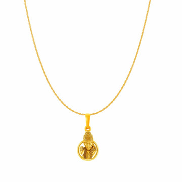 22KT Gold Plated Sterling Silver (Silver with 92.5% purity) God Shree Sai Baba chain Pendant (Pendant with Rope Chain) for  Women Pure 22KT Gold Plated Sterling Silver Lord Sai Baba chain Locket For Good Wealth & Health