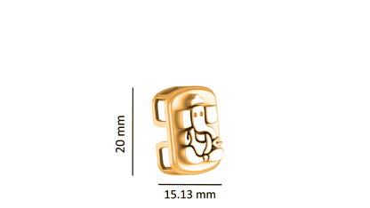 22KT Gold Plated Sterling Silver (92.5% purity) God Ganesha Chain Pendant (Locket with Rope Chain) for Women