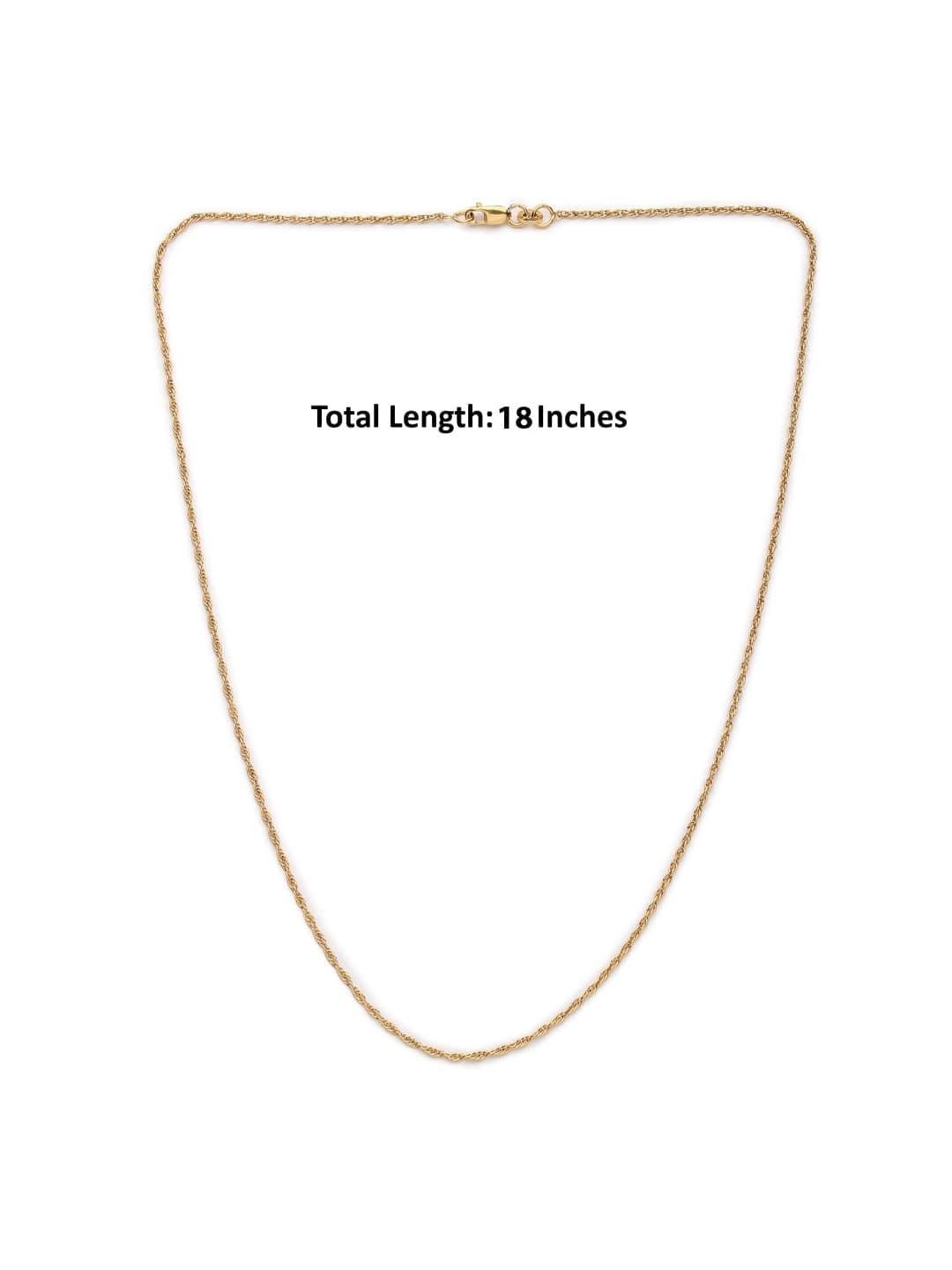 22CT Gold Plated Sterling Silver 92.5% Purity Mermaid Pendant with Rope Chain 18 inches for Women by Akshat Sapphire PSR7297_Gold