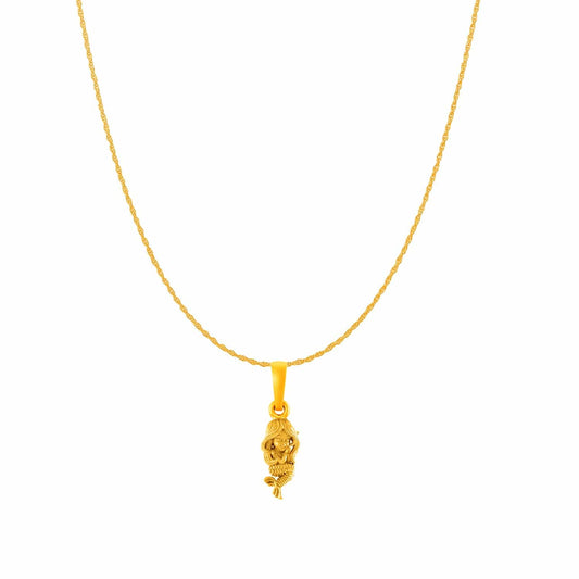 22KT Gold Plated Sterling Silver (92.5% purity) ambitious and Stylish divine Mermaid Chain Pendant  (Pendant with Rope Chain) for  Women Pure Silver Fashionable and gorgeous Mermaid Chain Locket for Happiness and joy