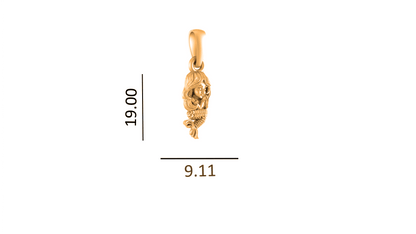 22KT Gold Plated Sterling Silver (92.5% purity) ambitious and Stylish divine Mermaid Chain Pendant (Locket with Rope Chain) for Women