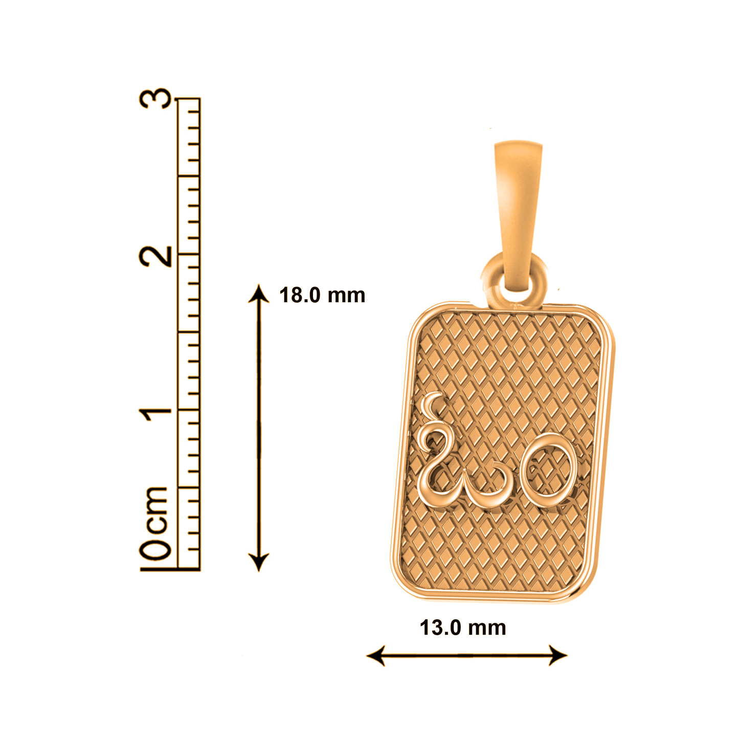 22KT Gold Plated Sterling Silver (92.5% purity) Spiritual OM Chain Pendant (Locket with Rope Chain) for Women