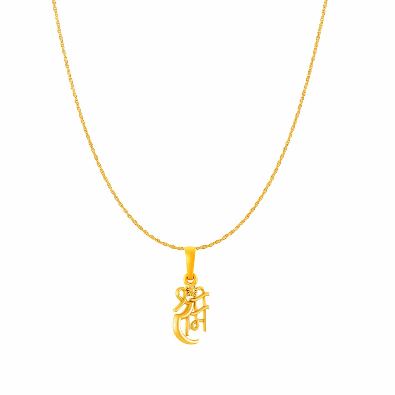22KT Gold Plated Sterling Silver (92.5% purity) God Ram Ji chain Pendant (Pendant with Rope Chain) for  Women Pure Silver Bhagwan Shri Ram Locket for Good Health & Wealth