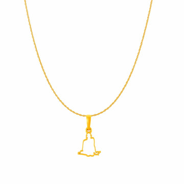 22KT Gold Plated Sterling Silver (92.5% purity) Spiritual Swami Samarth Chain Pendant (Pendant with Rope Chain) for Men and women Pure Silver religious Swami of Akkalkot Swami Smarth Chain Locket for Good Luck, Health & Wealth