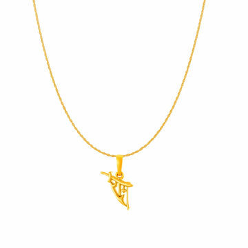 22KT Gold Plated Sterling Silver (92.5% purity) God Ram Ji chain Pendant (Pendant with Rope Chain) for  Women Pure Silver Bhagwan Shri Ram Locket for Good Health & Wealth