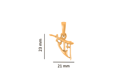 22KT Gold Plated Sterling Silver (92.5% purity) God Ram Ji chain Pendant (Locket with Rope Chain) for Women