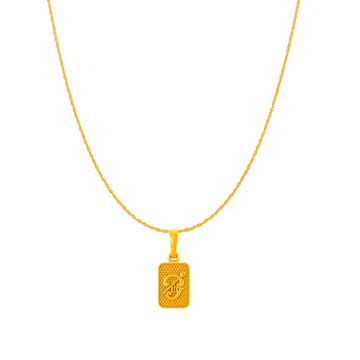 22KT Gold Plated Sterling Silver Spiritual Tamil OM 92.5% purity Chain pendant by for  Women (Pendant with Rope Chain-18 inches)