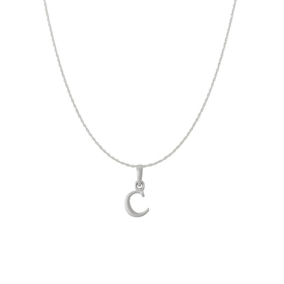 Akshat Sapphire Sterling Silver (92.5% purity) precious Name alphabet chain pendant (Pendnat with rope chain) pure silver designer alphabet chain locket