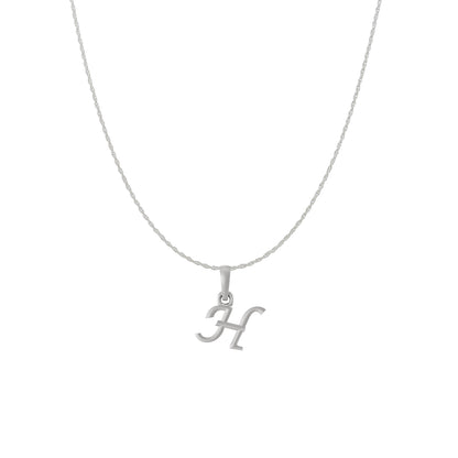 Akshat Sapphire Sterling Silver (92.5% purity) precious Name alphabet chain pendant (Pendnat with rope chain) pure silver designer alphabet chain locket