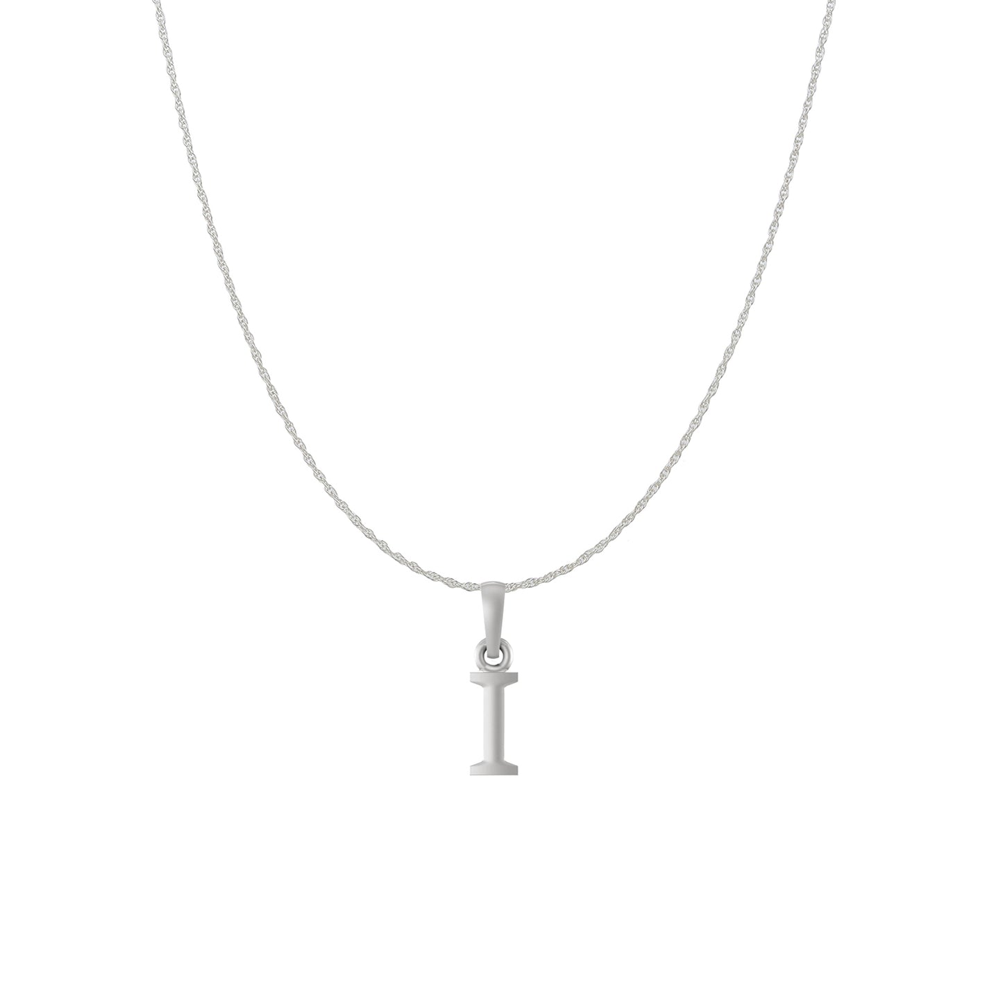 Akshat Sapphire Sterling Silver (92.5% purity) precious Name alphabet chain pendant (Pendnat with rope chain) pure silver designer alphabet chain locket