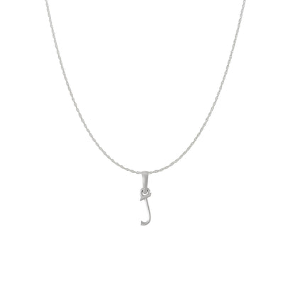 Akshat Sapphire Sterling Silver (92.5% purity) precious Name alphabet chain pendant (Pendnat with rope chain) pure silver designer alphabet chain locket