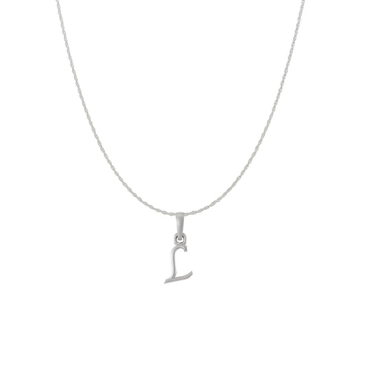 Akshat Sapphire Sterling Silver (92.5% purity) precious Name alphabet chain pendant (Pendnat with rope chain) pure silver designer alphabet chain locket