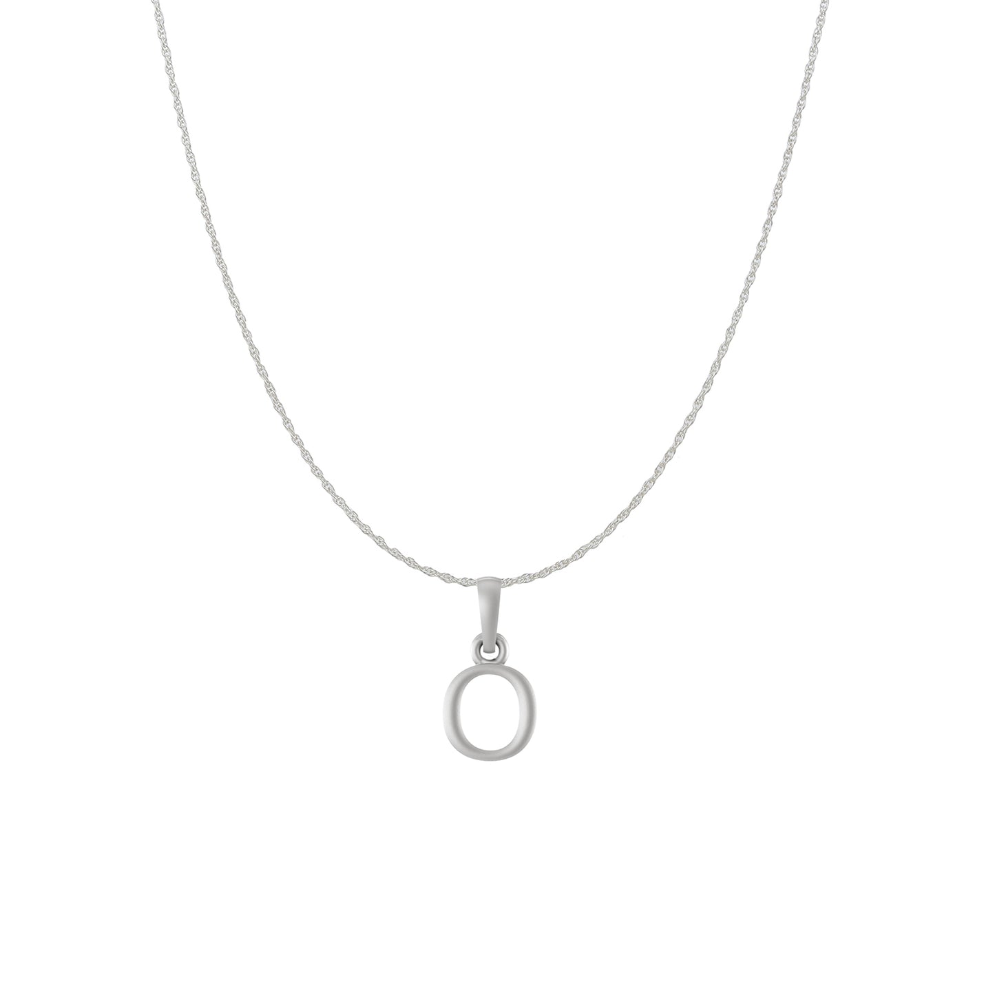 Akshat Sapphire Sterling Silver (92.5% purity) precious Name alphabet chain pendant (Pendnat with rope chain) pure silver designer alphabet chain locket