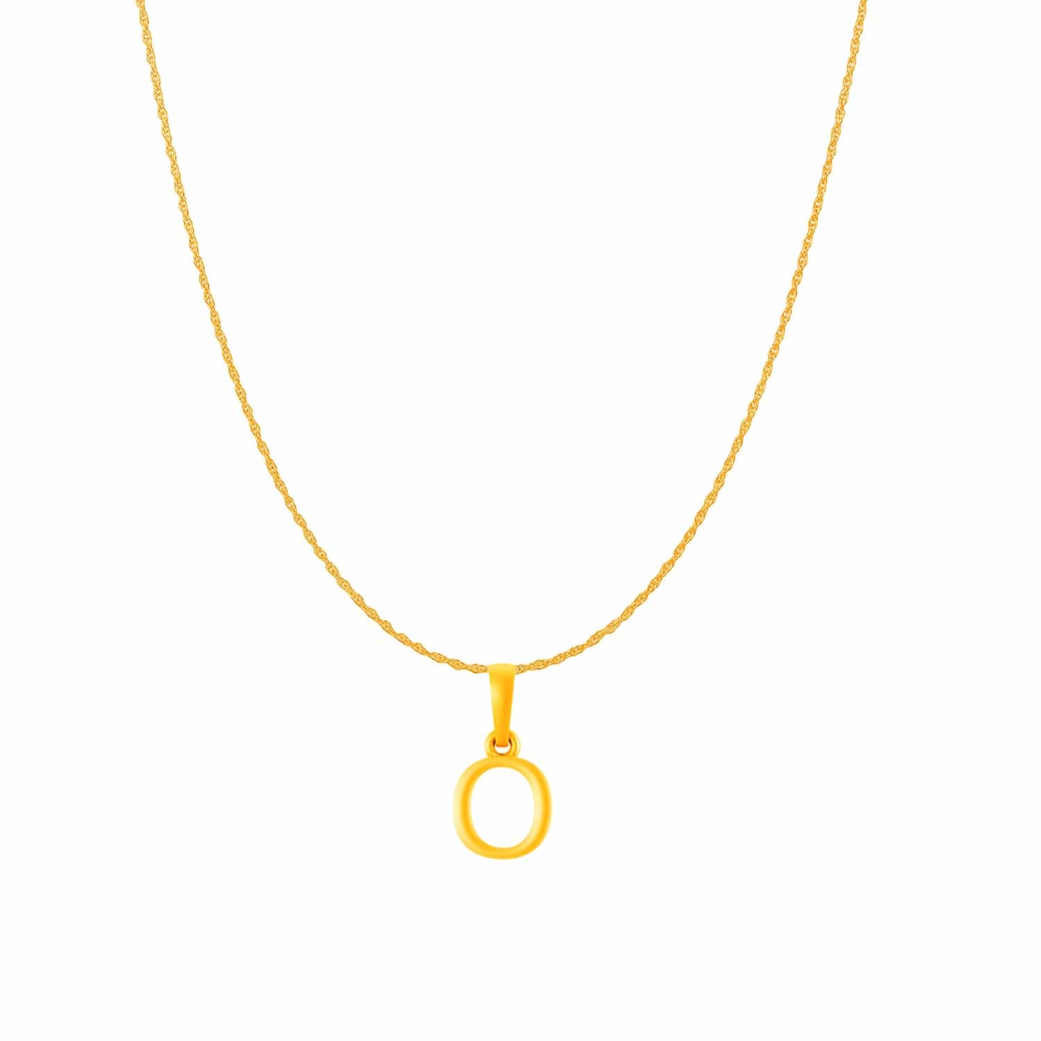 22KT Gold Plated Silver (92.5% purity) precious Name alphabet chain pendant (Pendnat with Box chain- 18 Inches) pure silver designer alphabet chain locket