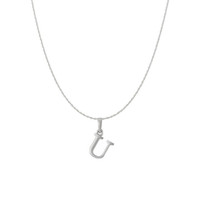 Akshat Sapphire Sterling Silver (92.5% purity) precious Name alphabet chain pendant (Pendnat with rope chain) pure silver designer alphabet chain locket