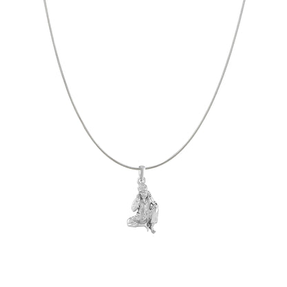 AKSHAT SAPPHIRE Sterling Silver (Silver with 92.5% purity) God Shree Sai Baba chain Pendant (Pendant with Snake Chain) for Men & Women Pure Sterling Silver Lord Sai Baba chain Locket For Good Wealth & Health
