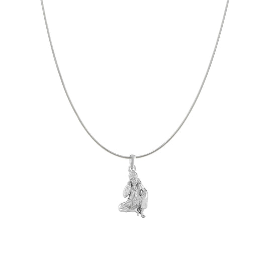 AKSHAT SAPPHIRE Sterling Silver (Silver with 92.5% purity) God Shree Sai Baba chain Pendant (Pendant with Snake Chain) for Men & Women Pure Sterling Silver Lord Sai Baba chain Locket For Good Wealth & Health