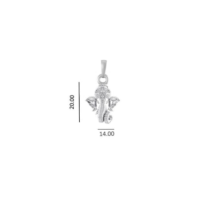 Akshat Sapphire Sterling Silver (92.5% purity) God Ganesha Chain Pendant (Pendant with Snake Chain) for Men & Women Pure Silver Lord Ganapathy Chain Locket for Good Health & Wealth