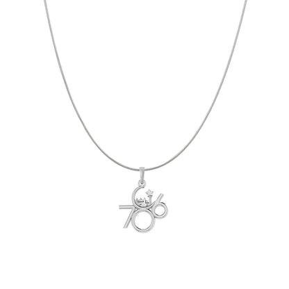Religious and lucky 786 Chain Pendant (Pendant with Snake Chain) for Men and women Pure Silver Muslim spiritual 786 Chain Locket for Good Luck, Health & Wealth