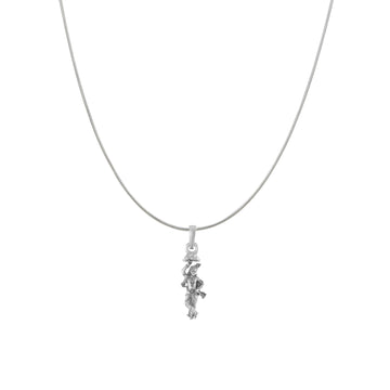 Akshat Sapphire Sterling Silver (92.5% purity) God Krishna Chain Pendant (Pendant with Snake Chain) for Men & Women Pure Silver Lord Krishna Chain Locket for Good Health & Wealth