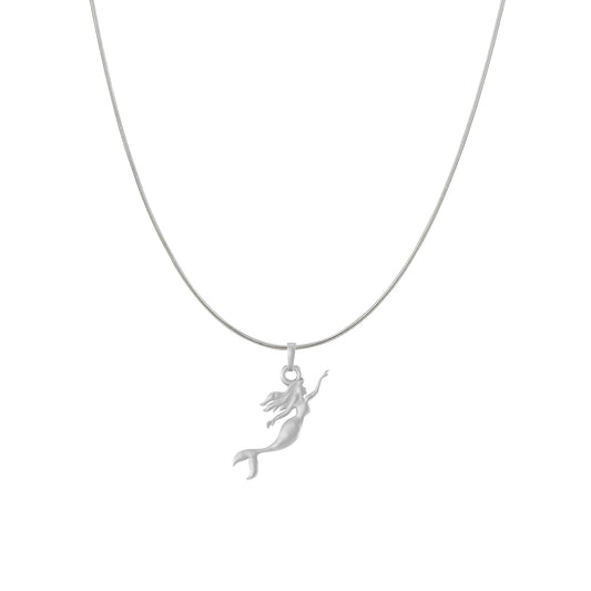 Akshat Sapphire Sterling Silver (92.5% purity) ambitious and Stylish divine Mermaid Chain Pendant  (Pendant with Snake Chain) for Men & Women Pure Silver Fashionable and gorgeous Mermaid Chain Locket for Happiness and joy