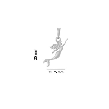 Akshat Sapphire Sterling Silver (92.5% purity) ambitious and Stylish divine Mermaid Chain Pendant  (Pendant with Snake Chain) for Men & Women Pure Silver Fashionable and gorgeous Mermaid Chain Locket for Happiness and joy