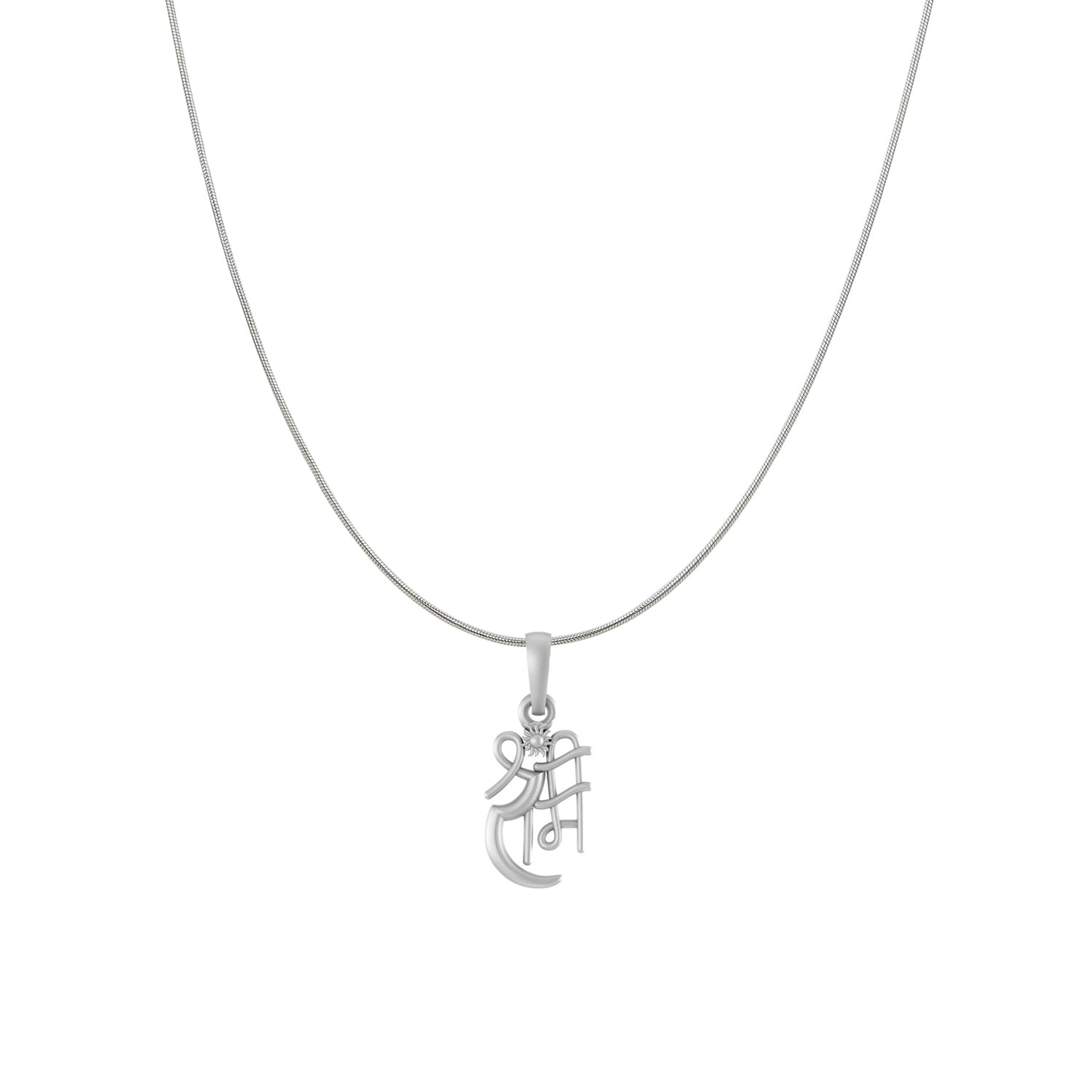 Akshat Sapphire Sterling Silver (92.5% purity) God Ram Ji chain Pendant (Pendant with Snake Chain) for Men & Women Pure Silver Bhagwan Shri Ram Locket for Good Health & Wealth