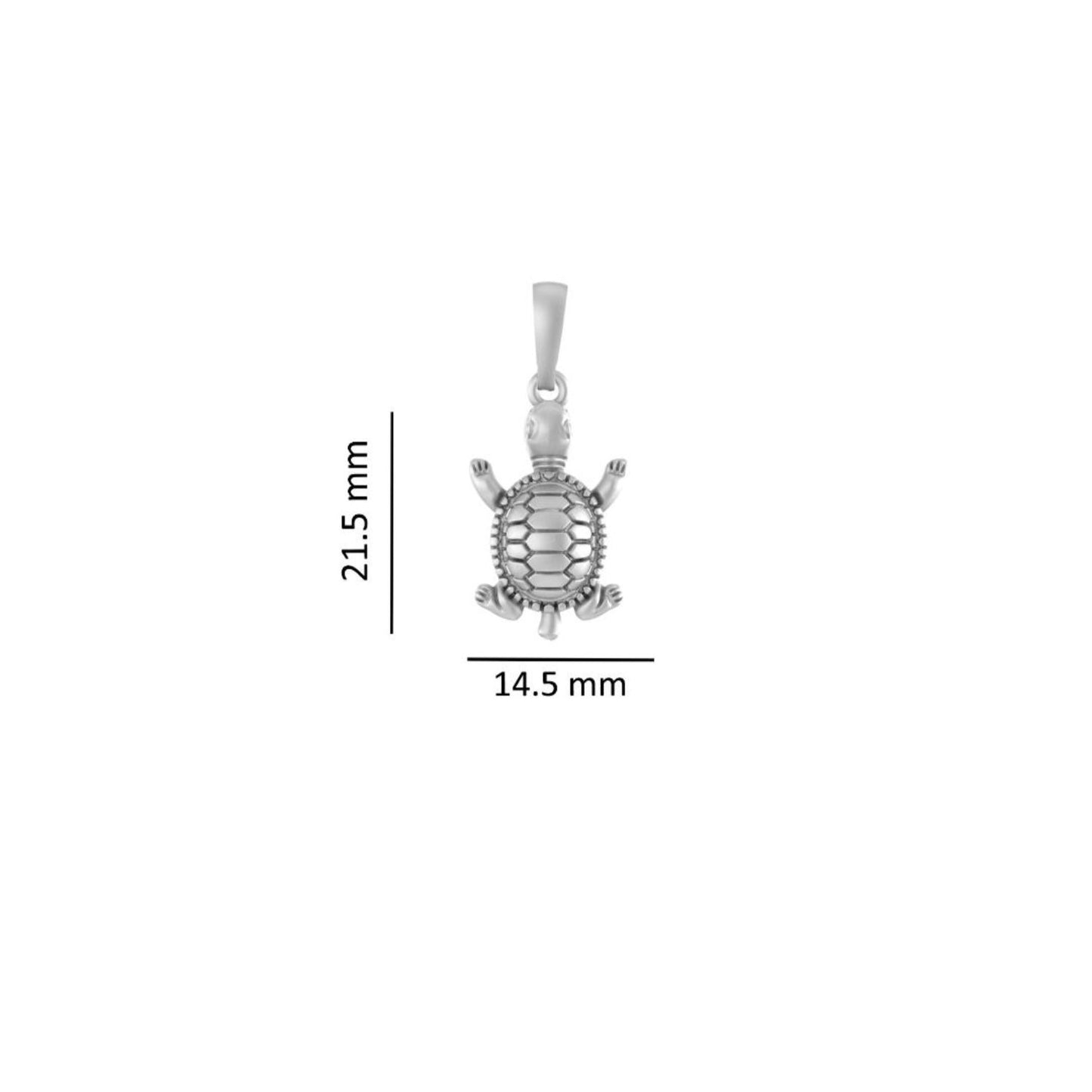 Akshat Sapphire Sterling Silver (92.5% purity) Prosperity and Piece Symbolic Tortoise Chain Pendant (Pendant with Snake Chain) for Men & Women Pure Silver Turtle Chain Locket for Piece and prosperity