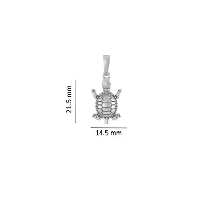 Akshat Sapphire Sterling Silver (92.5% purity) Prosperity and Piece Symbolic Tortoise Chain Pendant (Pendant with Snake Chain) for Men & Women Pure Silver Turtle Chain Locket for Piece and prosperity